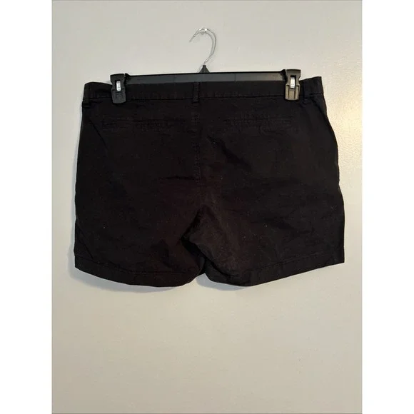Old Navy 5" Chino Flat Front Shorts Women's Size 16‎ Black - Picture 4 of 9